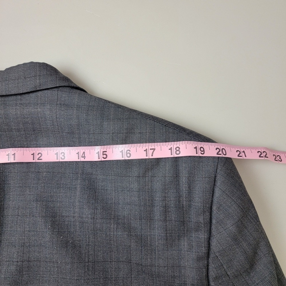 Burberry's Blazer Suit Mens 43R Gray Wool Check Single Breast Notch Long Sleeve - Picture 13 of 16